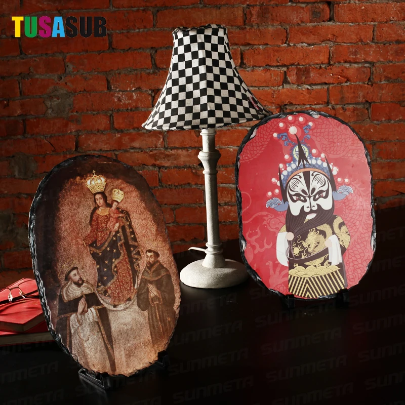 Sublimation Ellipse Rock Sublimation Stone Slate Can Be Custom for Print Picture and logo Sublimation Rock