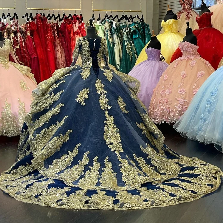 Mumuleo Gold and Royal Blue Quinceanera Dresses With Long Sleeves| Alibaba.com Mumuleo Gold and Royal Blue Quinceanera Dresses With Long Sleeves| Alibaba.com