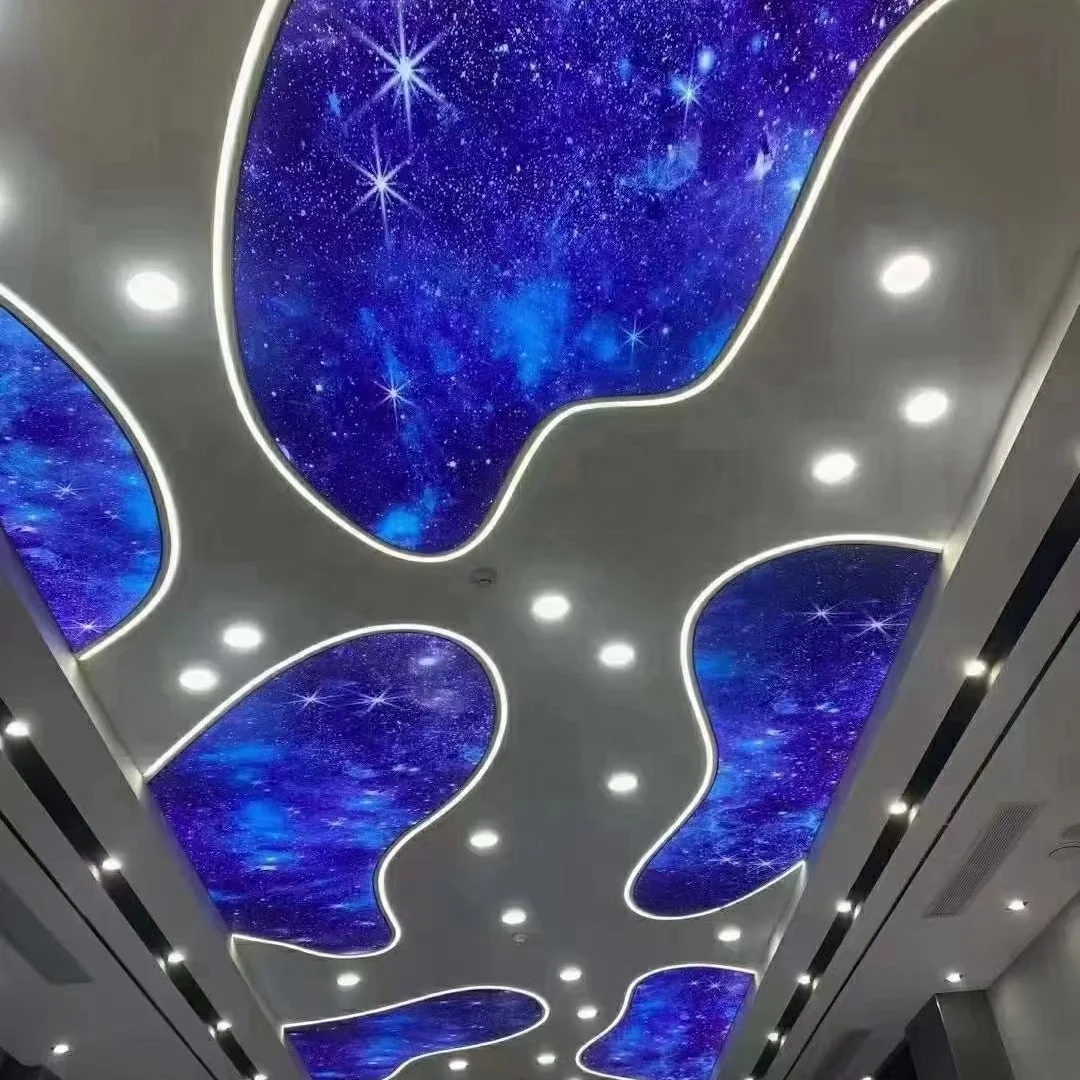 ZHIHAI Pop False Ceiling Designs Germany False Ceiling Designs for Living Room Photos 3D PVC Ceiling Film