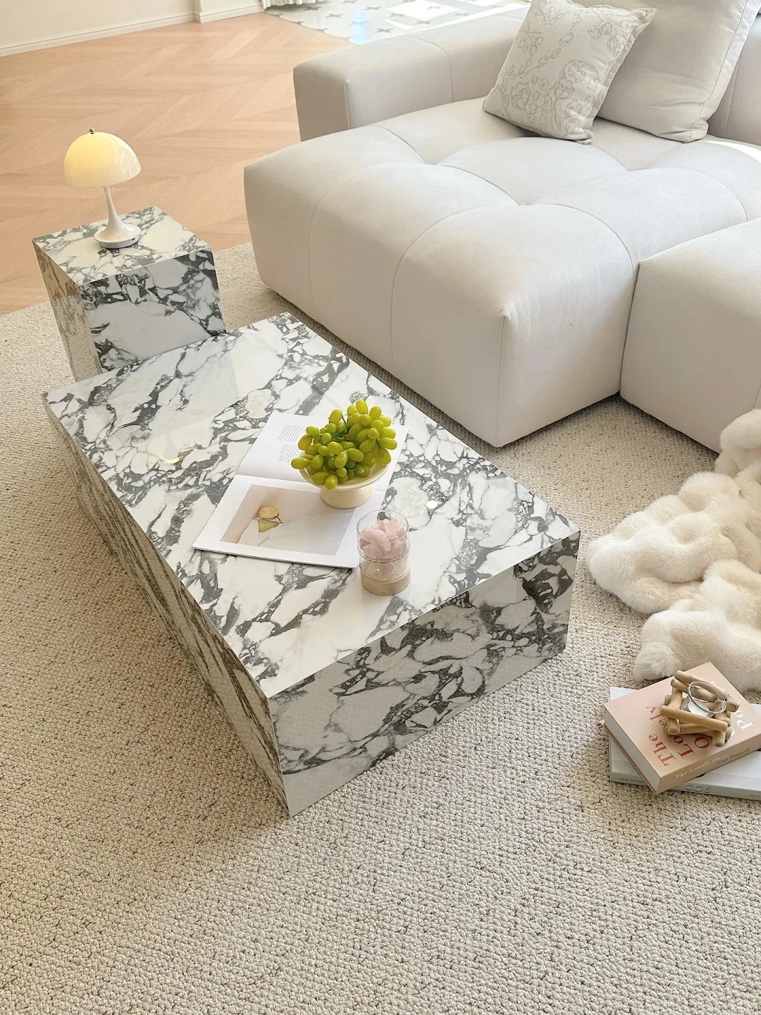 product paia stone luxury natural customized calacatta viola marble modern marble stone furniture low plinth coffee table living room-3