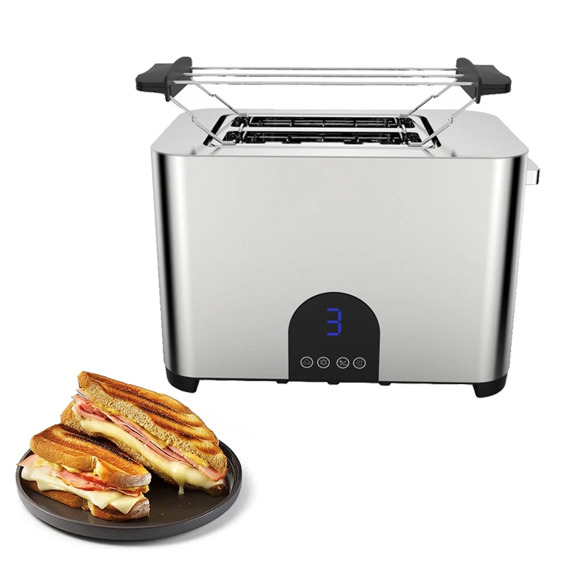 Smart 2-Slice Stainless Steel Touch Screen Bread Toaster Electric