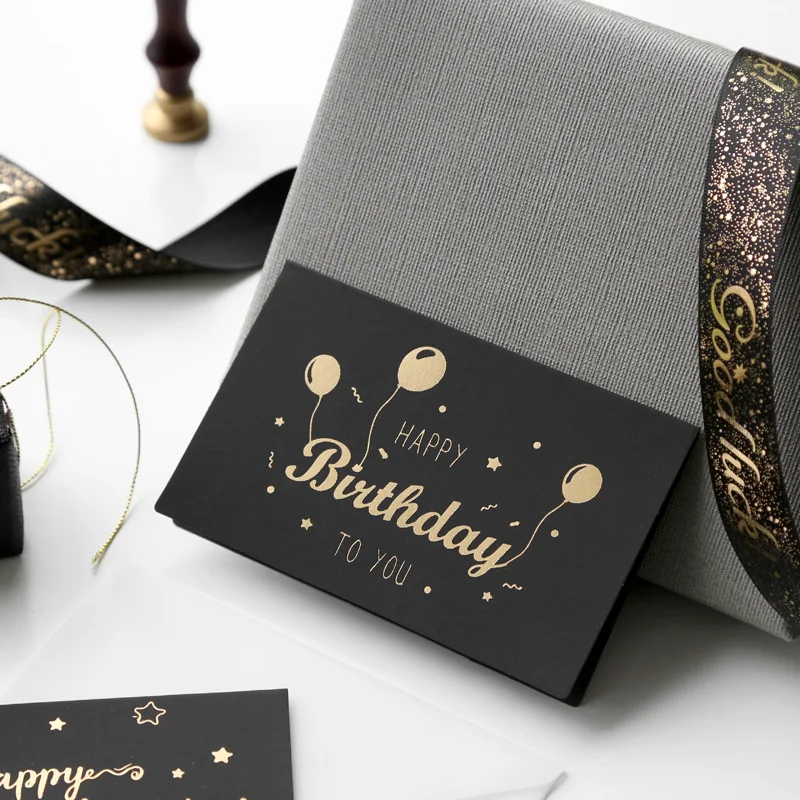 Husband Birthday Card with Gold Envelope 