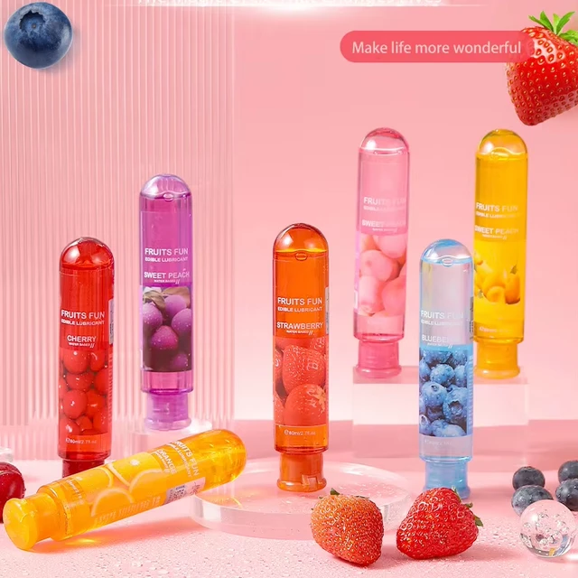 Sexual Lube 80ml Water-based Fruit Flavor Vaginal Oral Personal Fruit Flavored Vaginal Oral Edible Anal Sex Lube