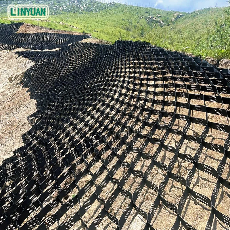 75mm 100mm Height Geocells Graver HDPE Geocell Gravel Grid Stabilizer Road Slope Retaining River Bank