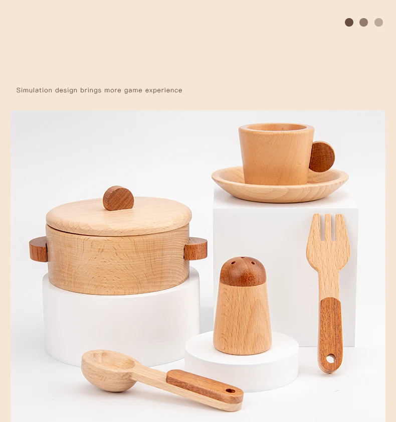 Children's Simulated Kitchen Wooden Early Education Toys