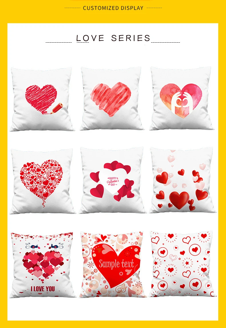 Factory Custom Throw Pillow Covers Linen Polyester Cotton Digital