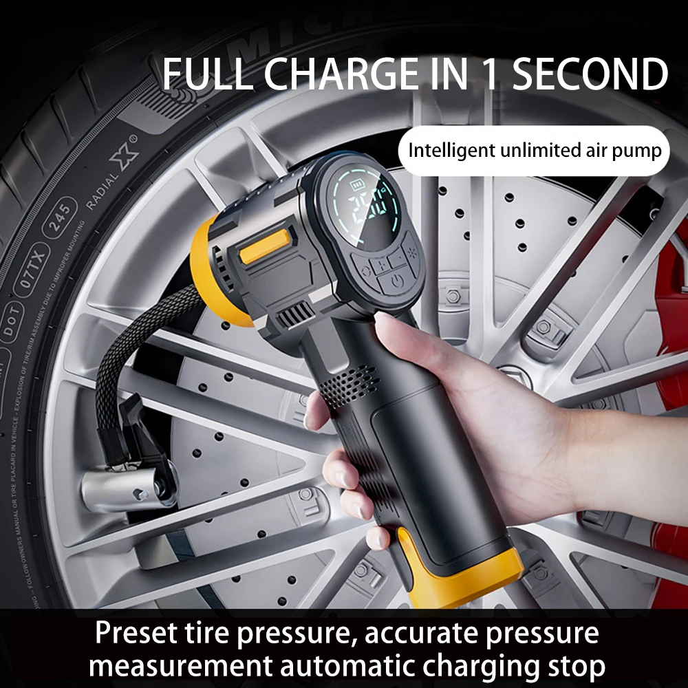 Portable Rechargeable Electric Air Pump Tire Inflator Battery Cordless Car Air Compressor for Ball Bike Motorbike Car - view 5