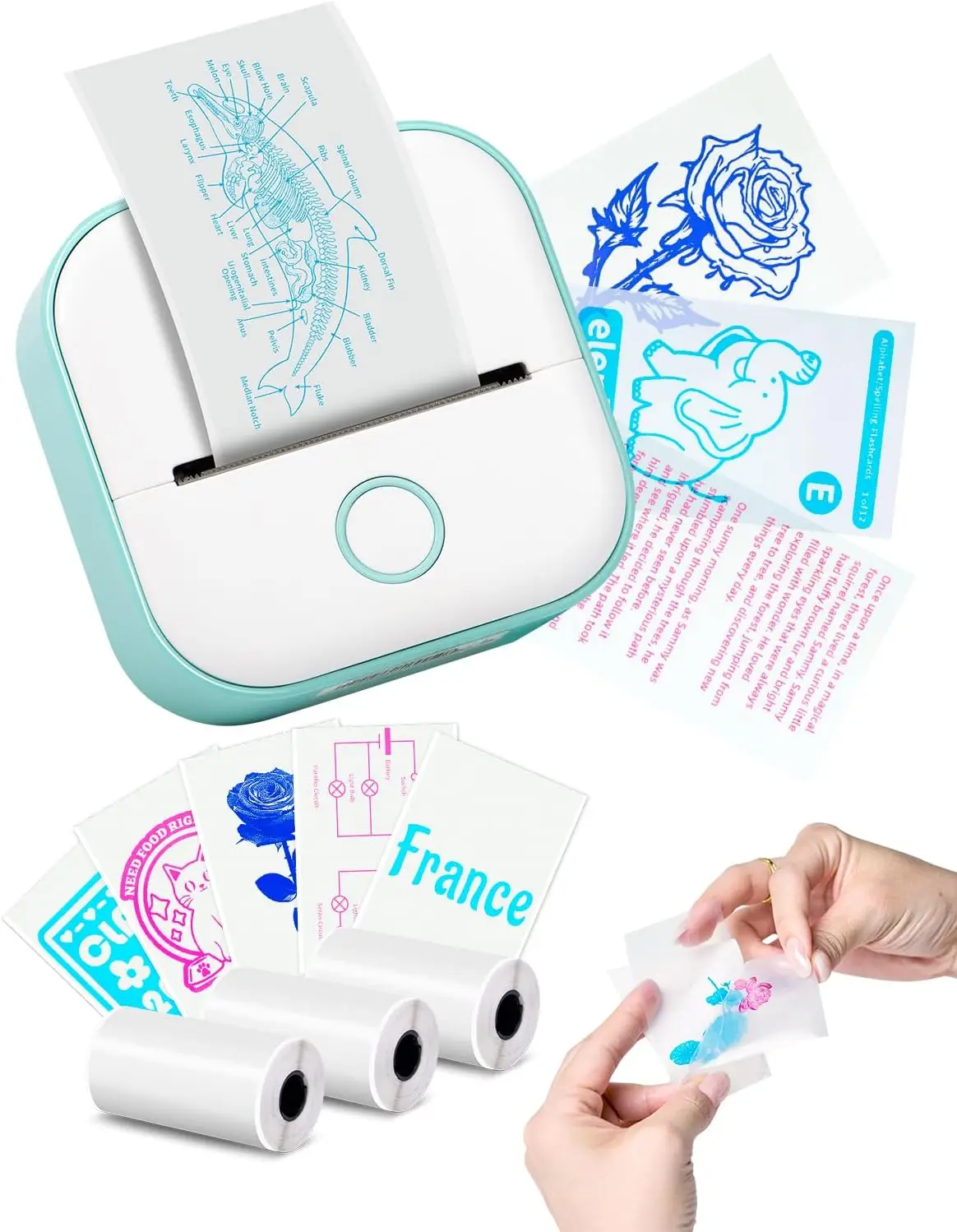 Memoking Draagbare Thermische Printers - M02L Bluetooth Mini Printer Memoking Draagbare Thermische Printers - M02L Bluetooth Mini Printer