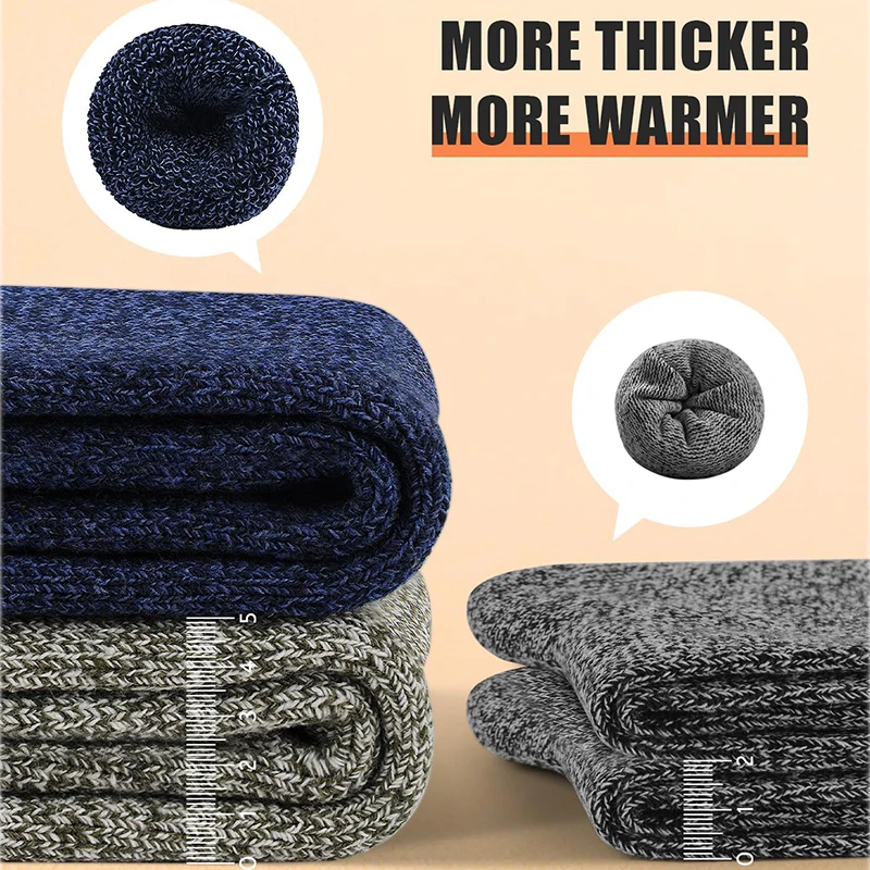 custom logo cashmere socks warm thick merino woolen thermal angora men wool ski socks