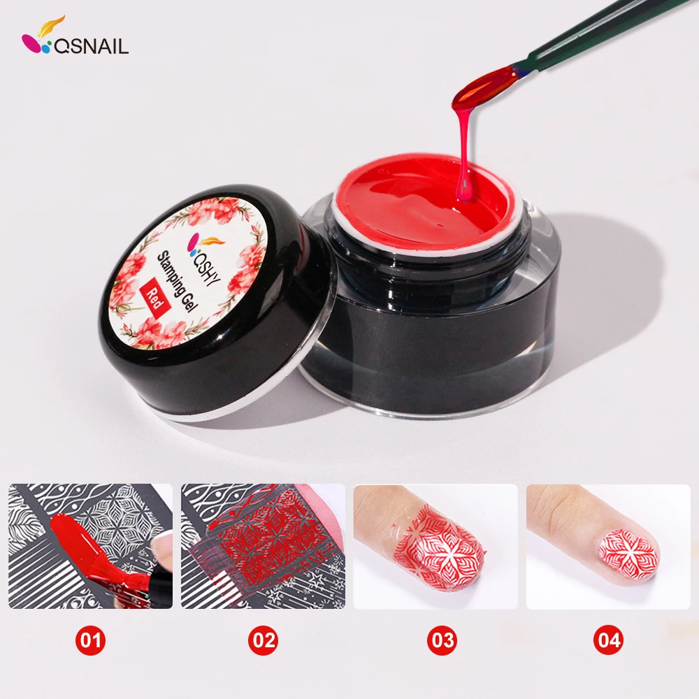 Private Label Multi-Color UV Nail Art Stamping Gel Crayon Option for Nail Painting Gel Paint