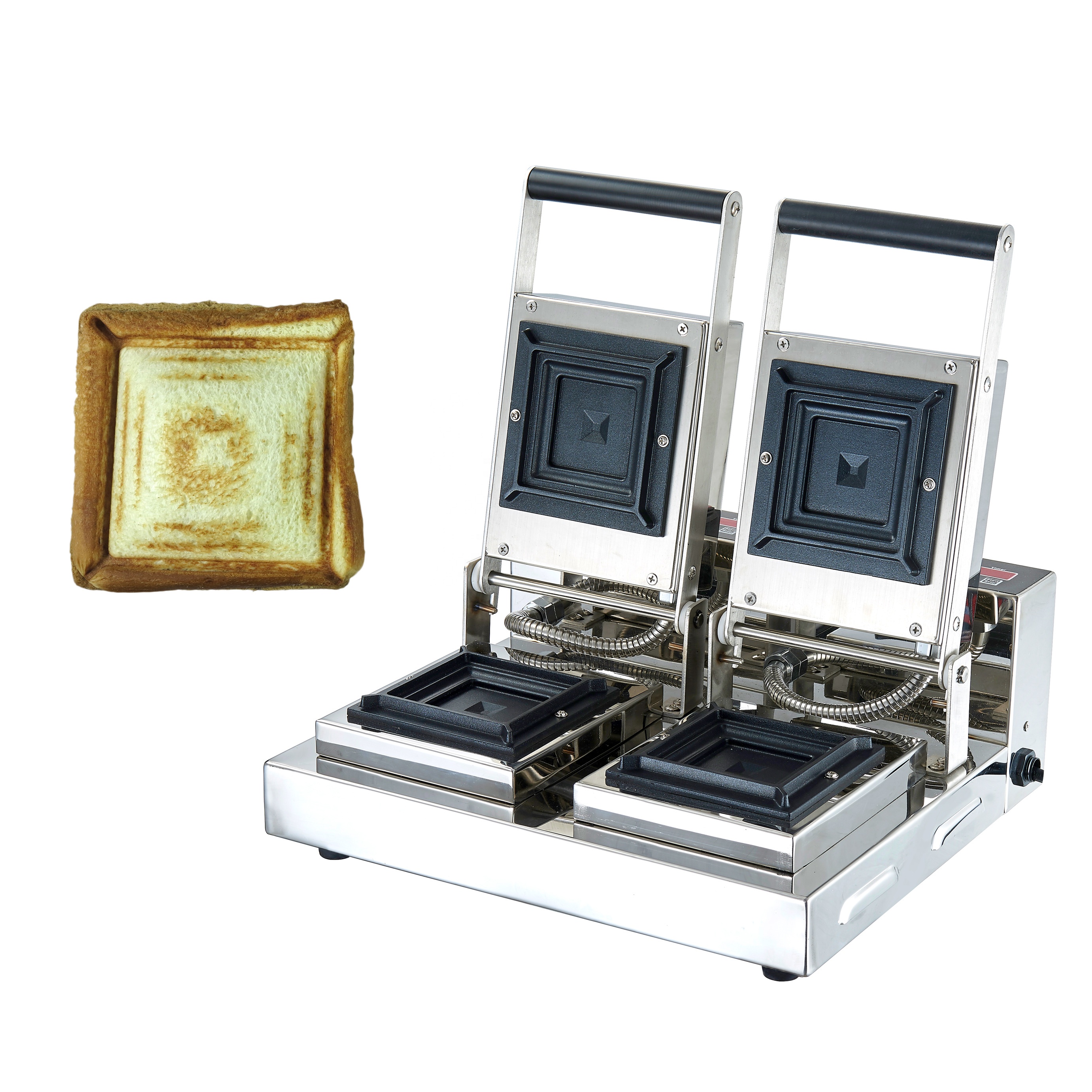 
 Electric square sandwich maker double sandwich maker stainless steel sandwich maker High-end products  