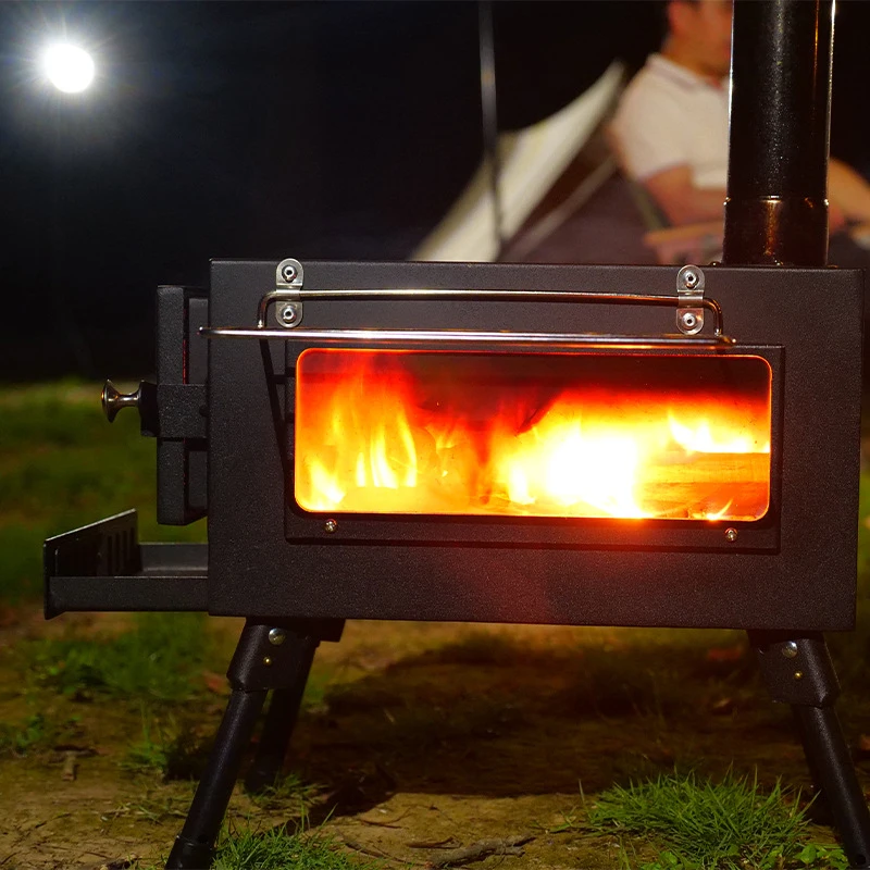 Outdoor Roasting Stove Folding Tent Stove Portable Stainless Steel