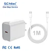 White 20w USB C Charger with Cable PP Bag