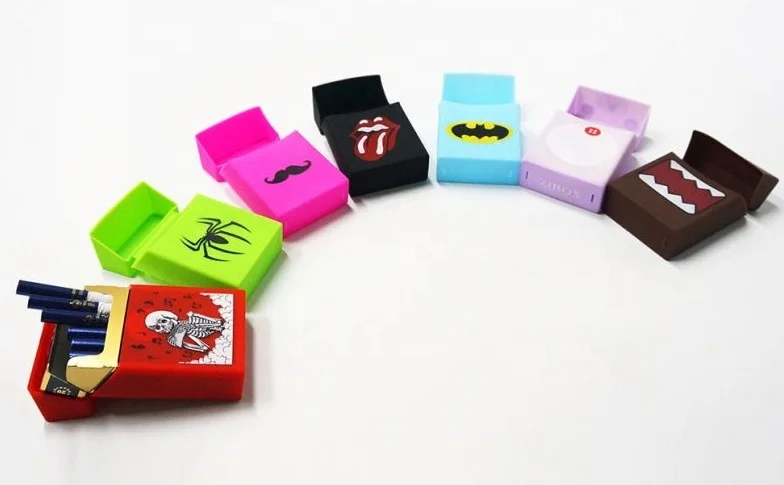 Wholesale Custom Eco Friendly Ladies Rubber Cigarette Cases Women Mens  Promotional Gift Cigarette Box Silicone Cigarette Case
