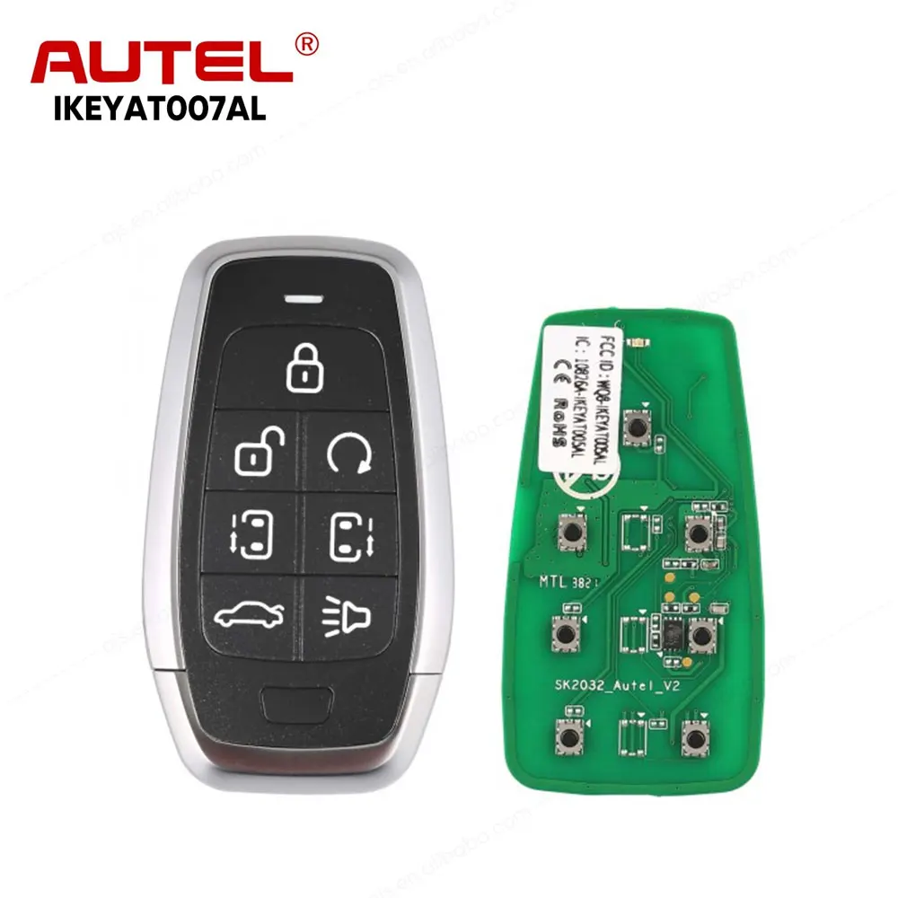 Autel IKEYAT007AL IKEY AT007AL 7 Buttons Smart Universal Key Used with Altra Car Key Programming Copy KM100 IM508S IM608S II PRO