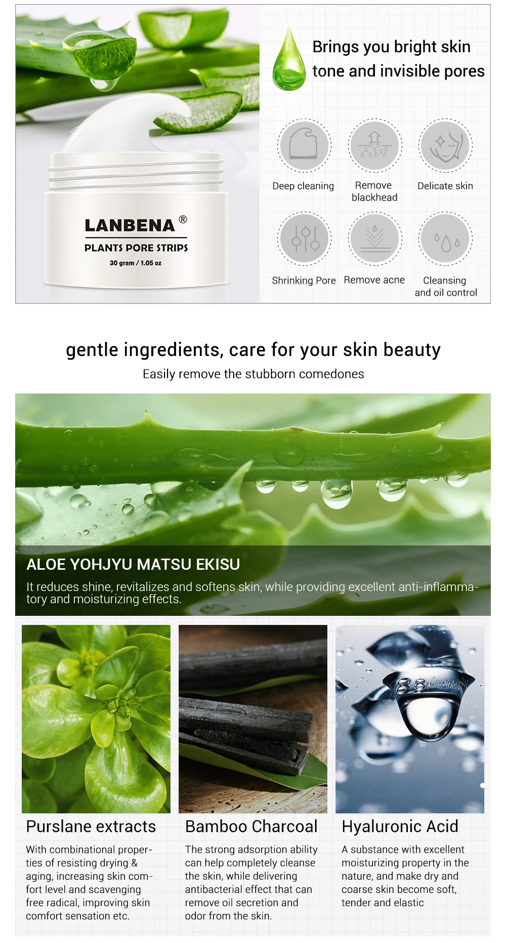 LANBENA Blackhead Remover Mask - Clean Pores Effortlessly