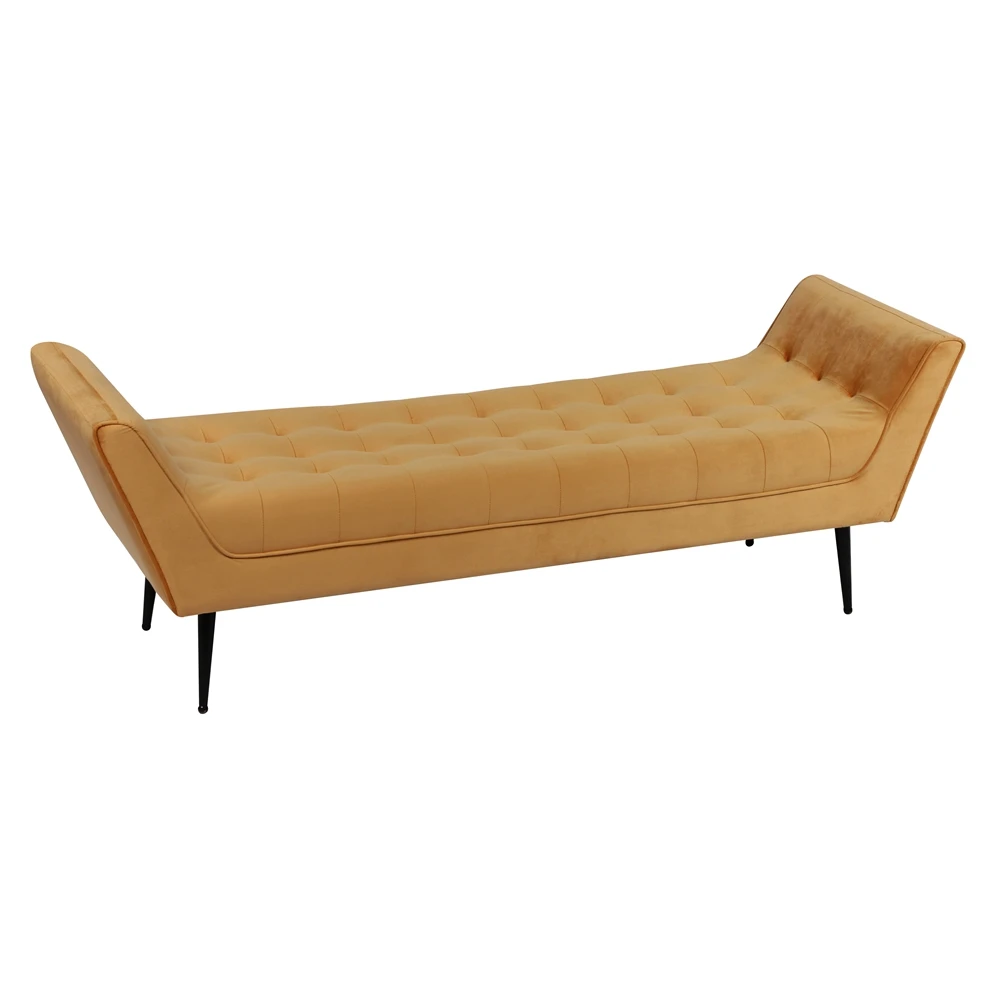 Bailey Velvet Sofa Ottoman Bed And Bench With Metal Base Buy Ottoman