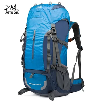 60L large capacity outdoor hiking bag Hiking backpack Camping trip backpack Sports bag Nylon waterproof multi-functional