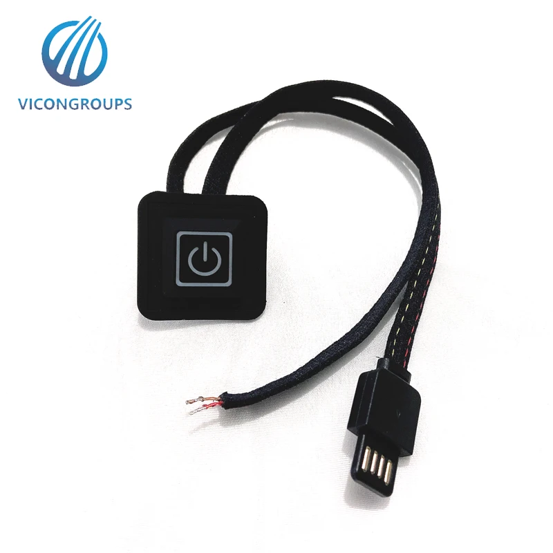 Temperature Controlled Push Button Switch 3.7-12v For Heating Clothes ...