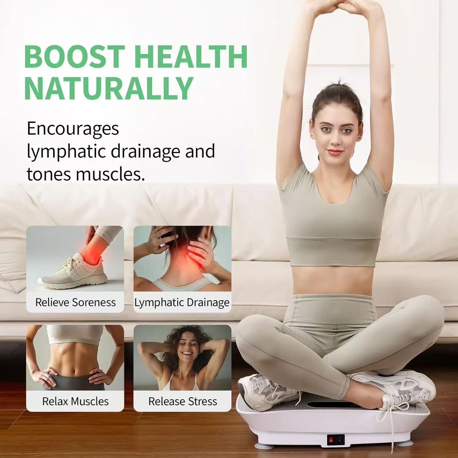 Sex Toy Vibration Plate Home Fitness Platform Exercise Machine, Whole Body  Relaxation Easily Weight Lose Vibration Machine