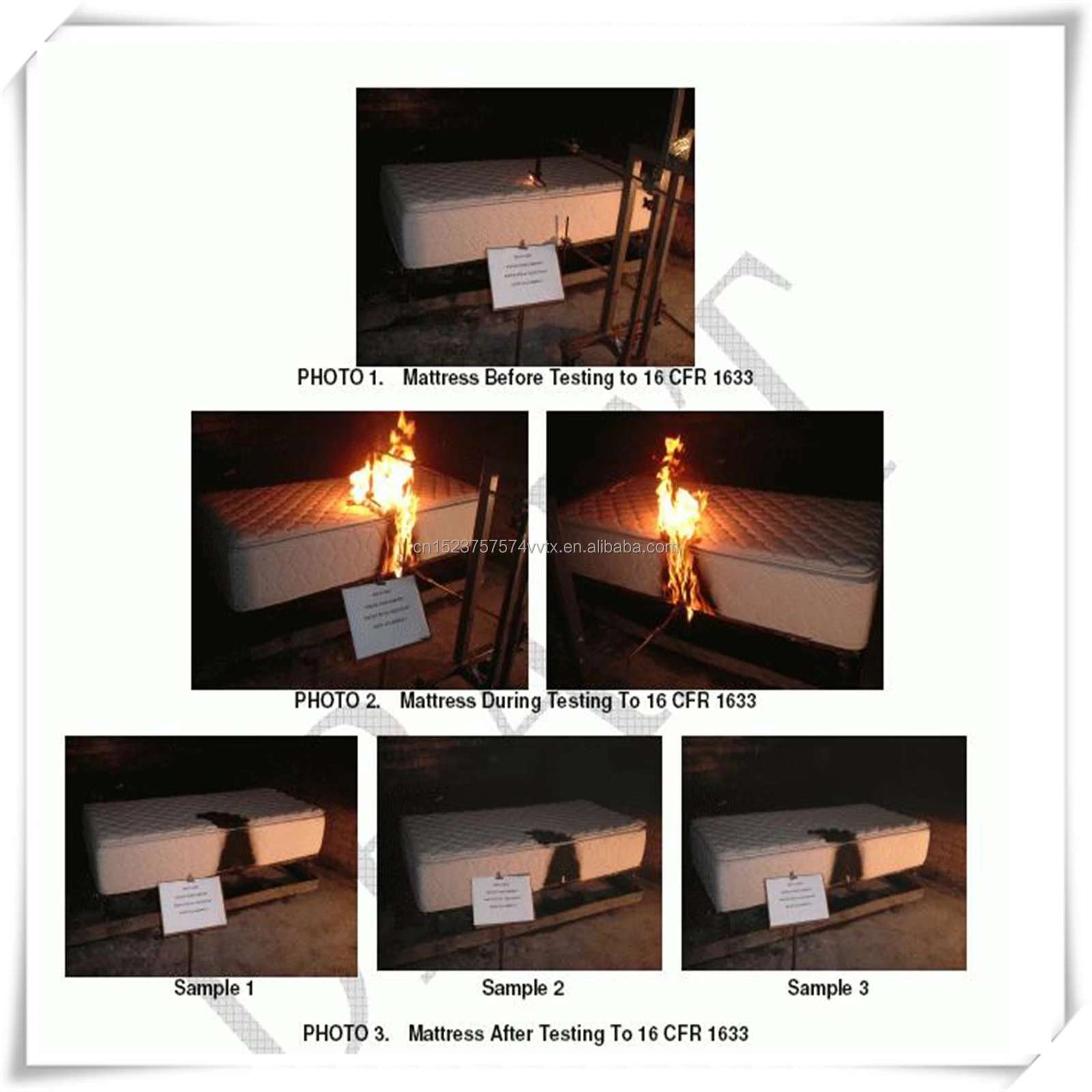 CFR 1633 Fire Resistant Nonwoven Felt For Mattress Flame Retardant fire barrier