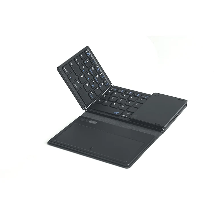 Беспроводная трехскладная портативная клавиатура с сенсорной панелью полноразмерная ультратонкая Складная мини-клавиатура для Win/Android/