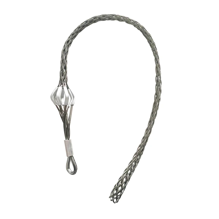Professional Stainless Steel Galvanized 8KN to 180KN High Voltage Wire Mesh Cable Pulling Grips