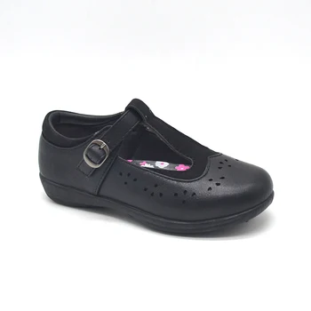 JUSTGOOD 2022 New Custom Black School Shoes For Kids Girls