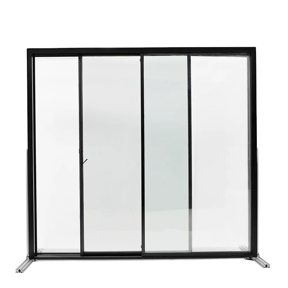 Slim Aluminum Sliding Doors with Tempered Powder Coating Glass for Patio Glass Door Apartment Interior Glass Doors