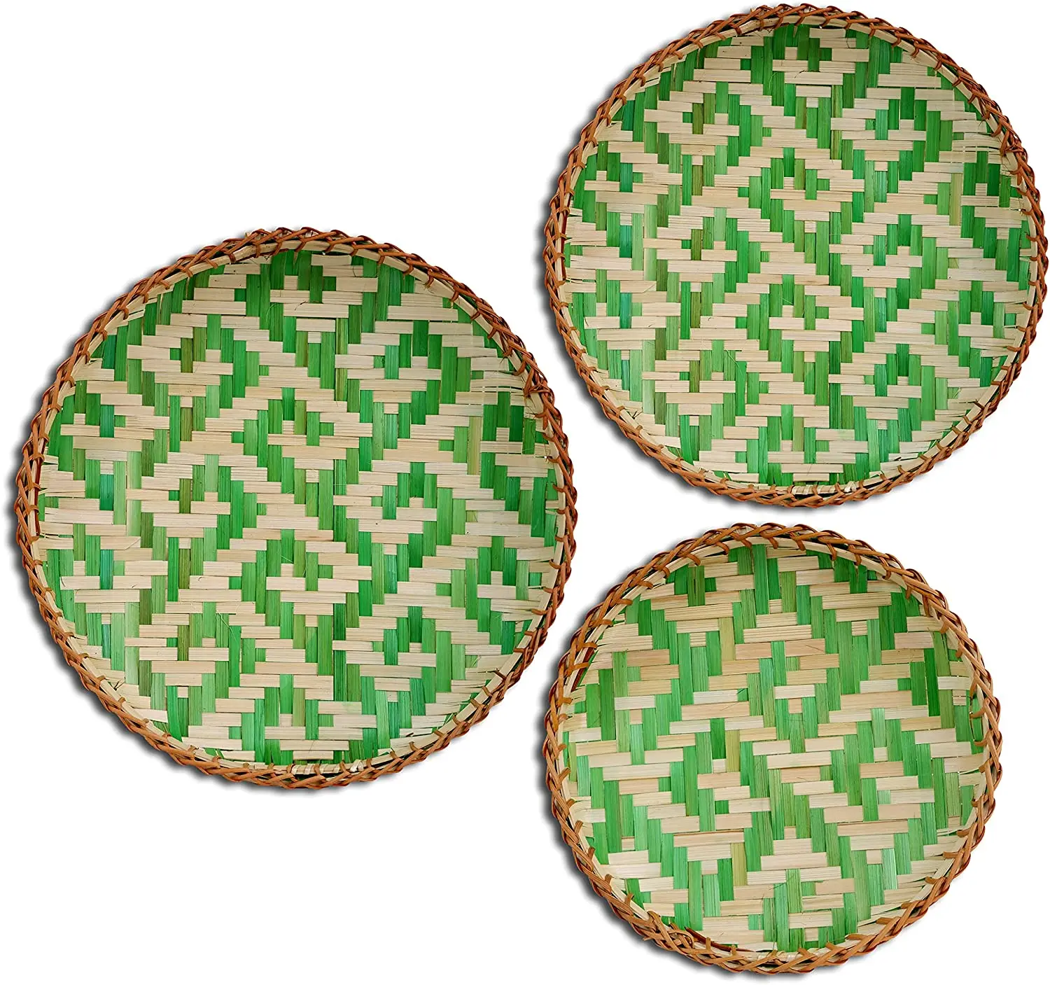 Ecofriendly Natural Bamboo Handicraft Vietnam Lid Basket Food Fruit