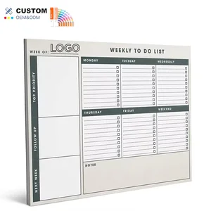 New Arrival Stock Custom to Do List Notepad Journal Organizer Agenda Book 54 Weeks Yearly Spiral Notebook Weekly Planner