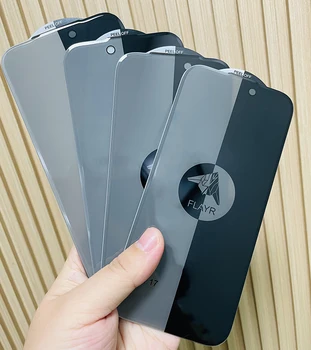 Premium Diamond Full clear Without Black Edge Privacy Tempered Glass Screen Protector for Iphone 17 Pro Max case
