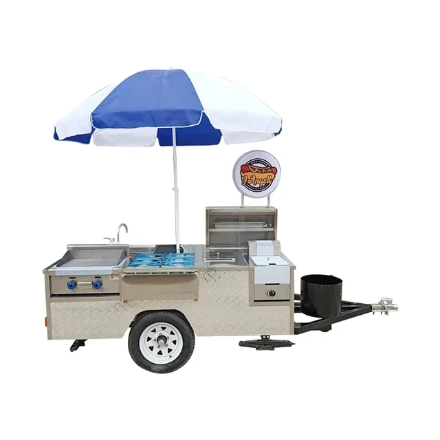 Hot Sale Tricycle Breakfast Food Van Kiosk Hot Dog Cart Food Vending Cart