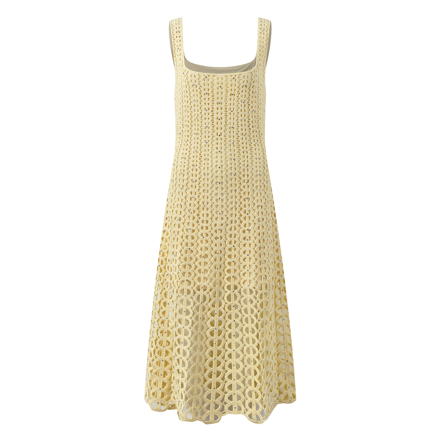 High Quality Beading Hollow Out Long Dresses for Women 2026 Spring Summer Elegant Strapless Maxi Dress
