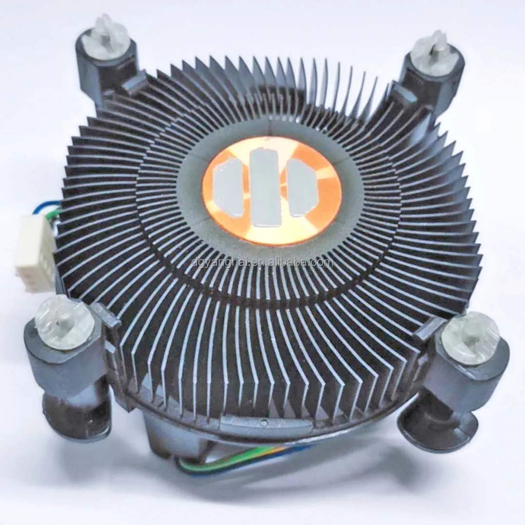Processor Radiator Cooling Aluminum Copper Black Heat Sink CPU Cooler ...