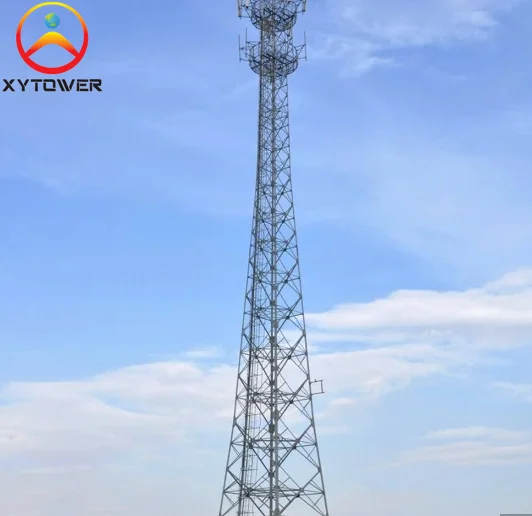 4 Legged Galvanized Self Supporting Lattice Telecommunication Gsm Antenna Tower