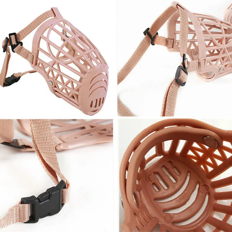 Plastic Dogs Muzzle Basket Design 7 Sizes Anti-biting Adjusting Straps Mask SPQ 