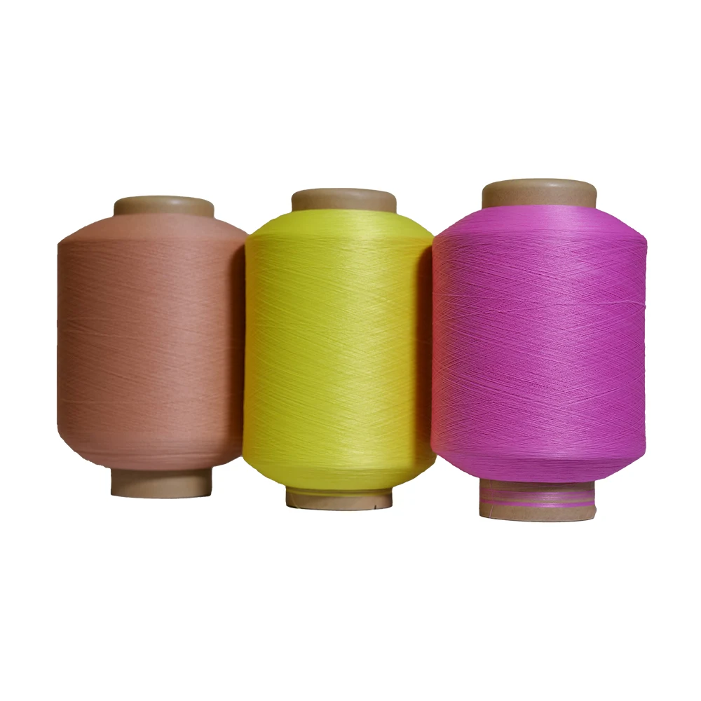 OLE 40150/48F Covered Spandex Yarn SCY 150/48 Nylon Polyester Single Ply Covered Yarn With 40D Socks Knitting Stable Strong