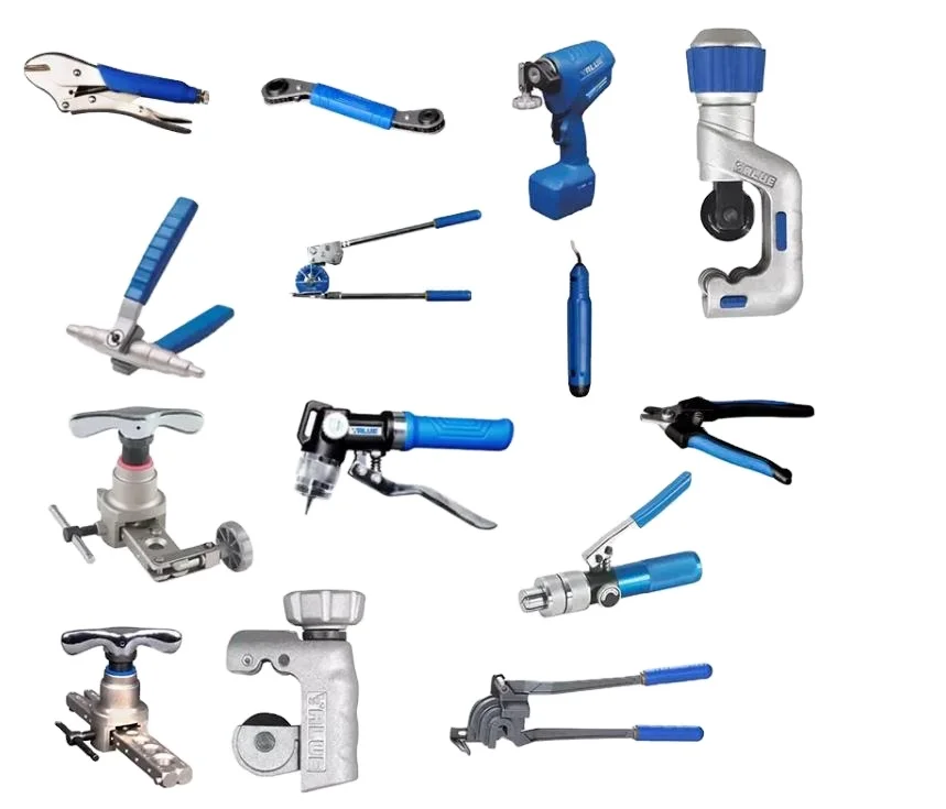 Refrigeration Copper Tube Cutter Flaring Tools Ratchet Wrench Double Single Pipe Flaring Tool Kit Set for Expanding Tube