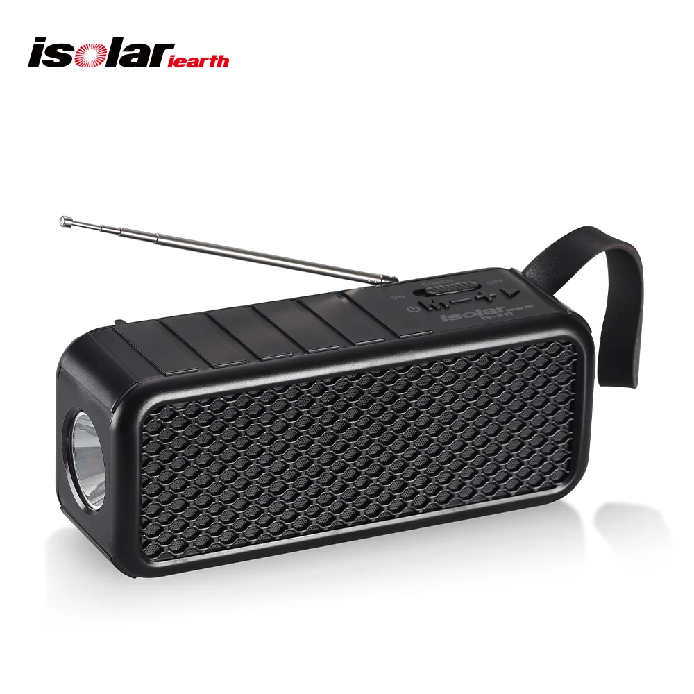 IS-X17 2021 многофункциональный FM-радиоприемник, портативный стерео-динамик, лампа, маленький беспроводной динамик на солнечной батарее