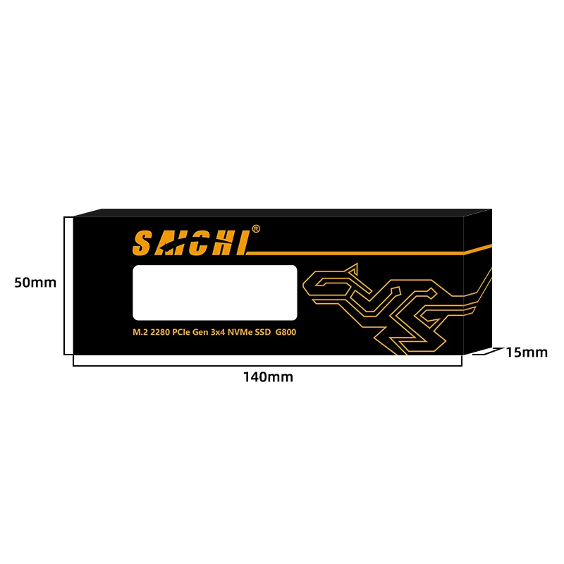 SAICHI 1TB NVMe M.2 PCIe 3 SSD - 2100MB/S Read, 1800MB/S Write