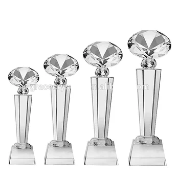 K9 optical crystal trophy high end diamond trophy crystal diamond trophy