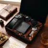 Set da 5 pezzi - nero - portafoglio - occhiali da sole - cintura - orologio - confezione regalo