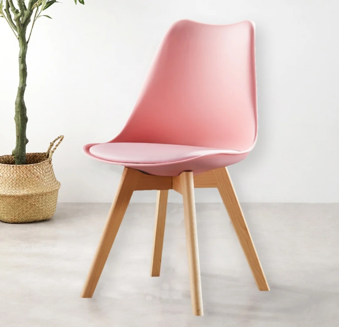 Plastic Tulip Solid Wood Legs Chair Office Chair Tulip Pp Pyramid Chair