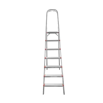 Wholesale EN131 Approved Aluminum ladder with 7 steps Folding Household Ladder for home use