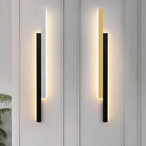 Modern Living Room Tv Background Wall Light Luxury Creative Grille Light Bedroom Bedside Strip Minimalist Wall Lights