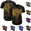 Paint Splatter-black and Gold