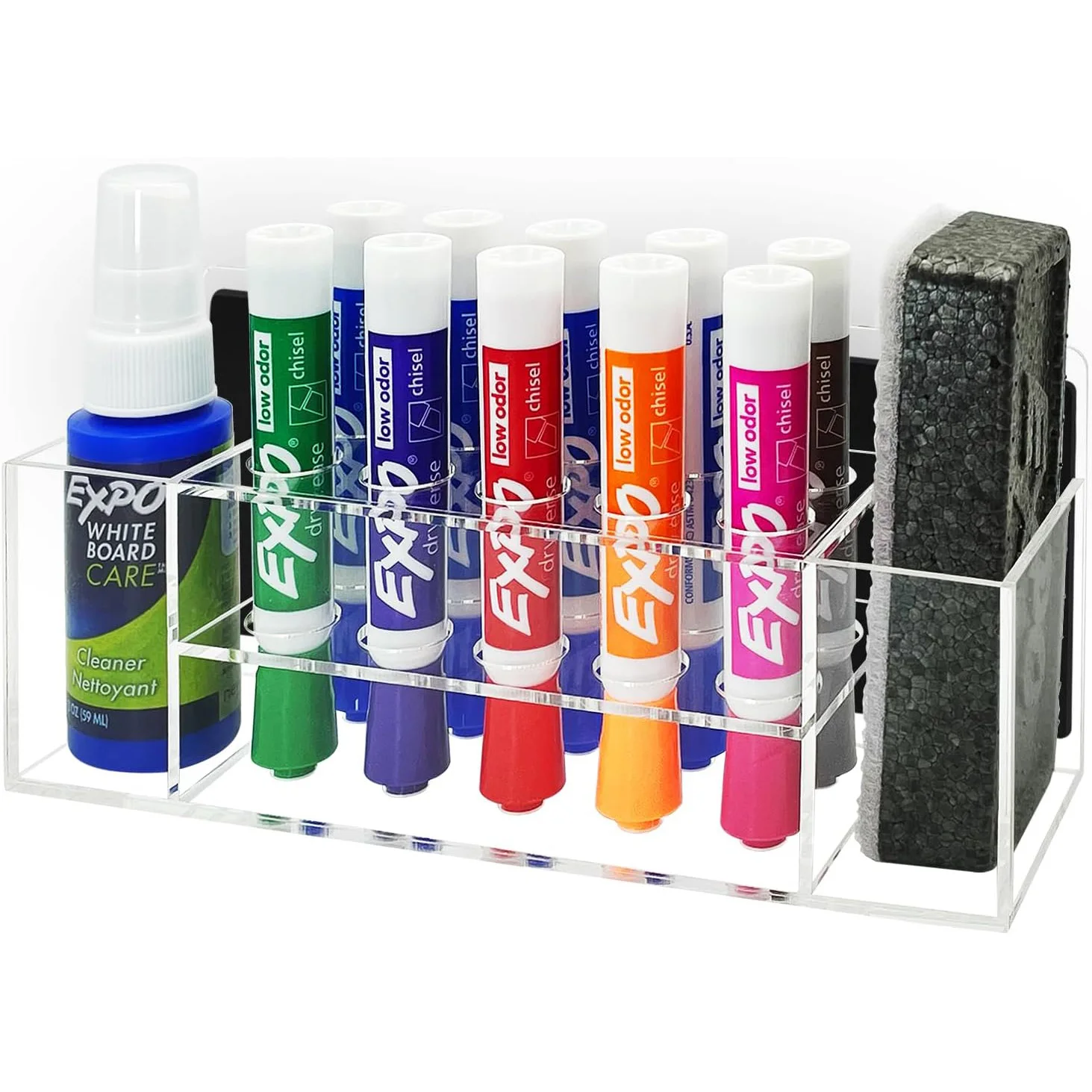 10 Porte-stylos Magnétiques Silicone - Pour Bureau, Frigo, Tableau Blanc