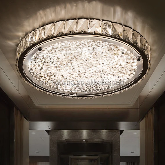 high quality hotel crystal ceiling chandelier lighting bedroom decor stainless steel light ETL60447