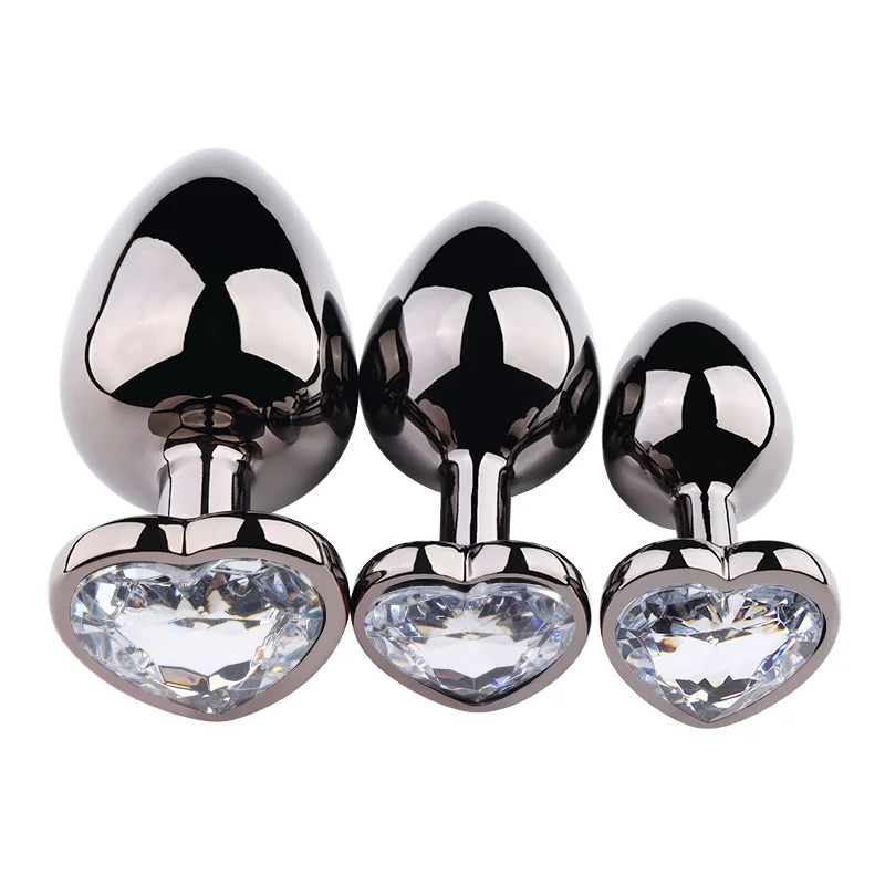 heart shaped anal plug Booty Sparks Heart Gem Anal Plug Set